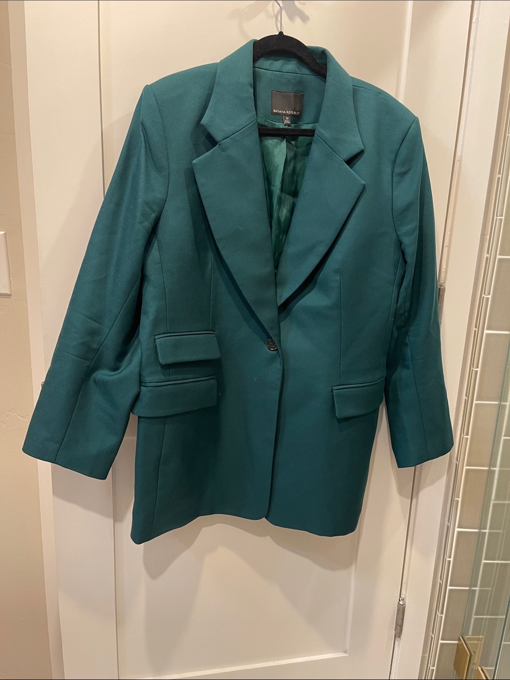 Women’s Banana Republic Teal Single-Button Blazer sz 20 $298
